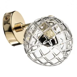 Væglampe Odel med dekoreret glasskærm