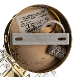 Væglampe Odel med dekoreret glasskærm