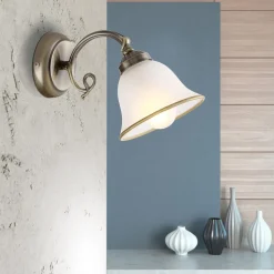 Væglampe Odin, antik messing