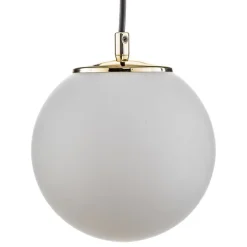 Væglampe Ognis K1 med kugleformet skærm, sort/guld