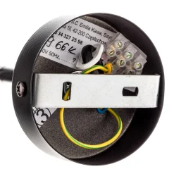 Væglampe Ognis K1 med kugleformet skærm, sort/guld