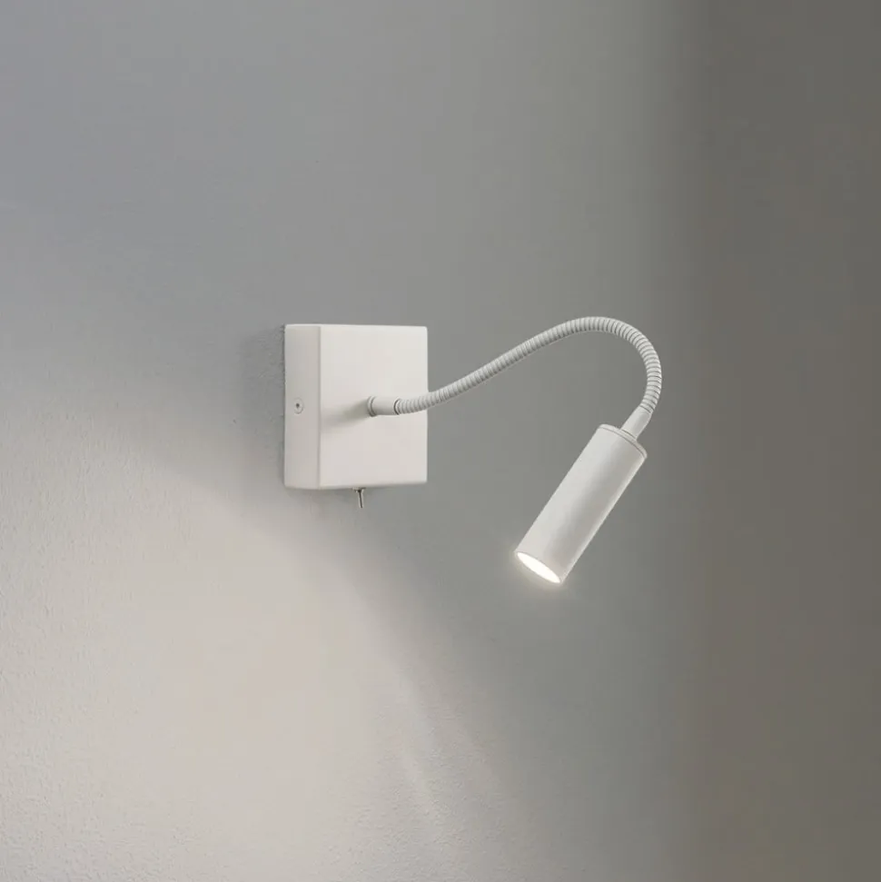 Væglampe Ojos, creme, læselampe, justerbar, 33 cm, G9