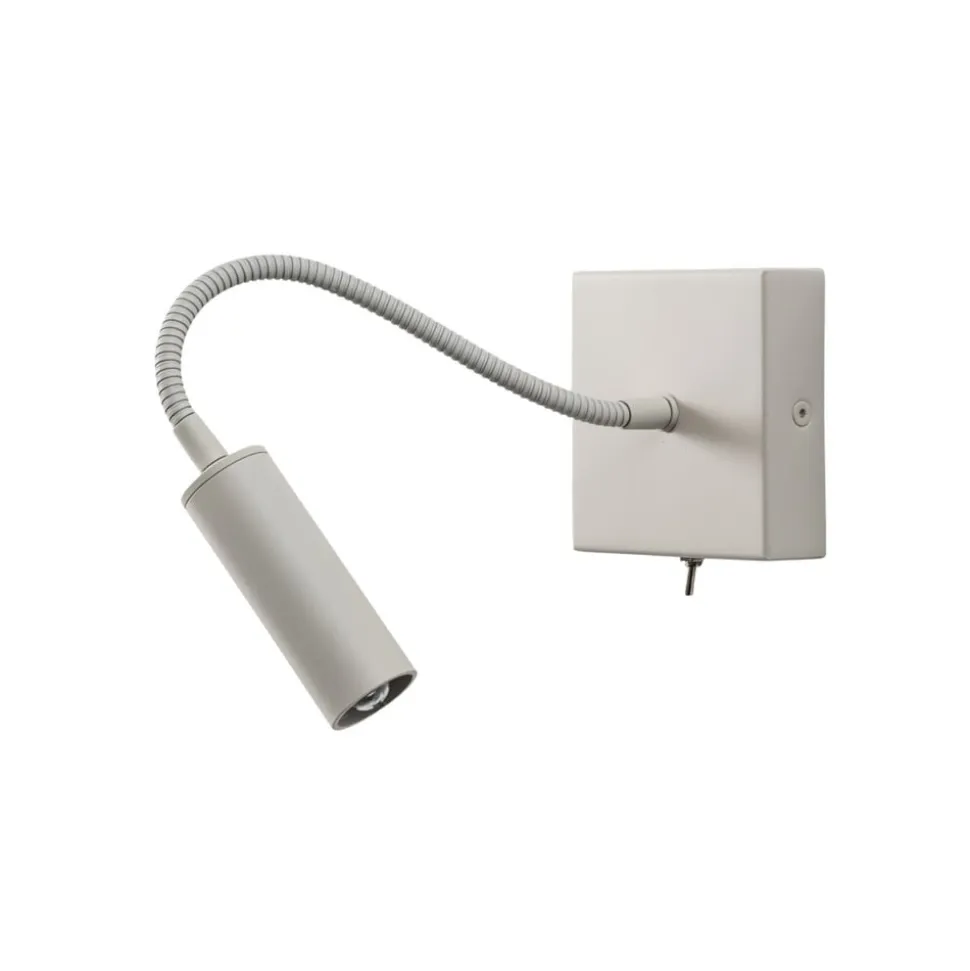 Væglampe Ojos, creme, læselampe, justerbar, 33 cm, G9