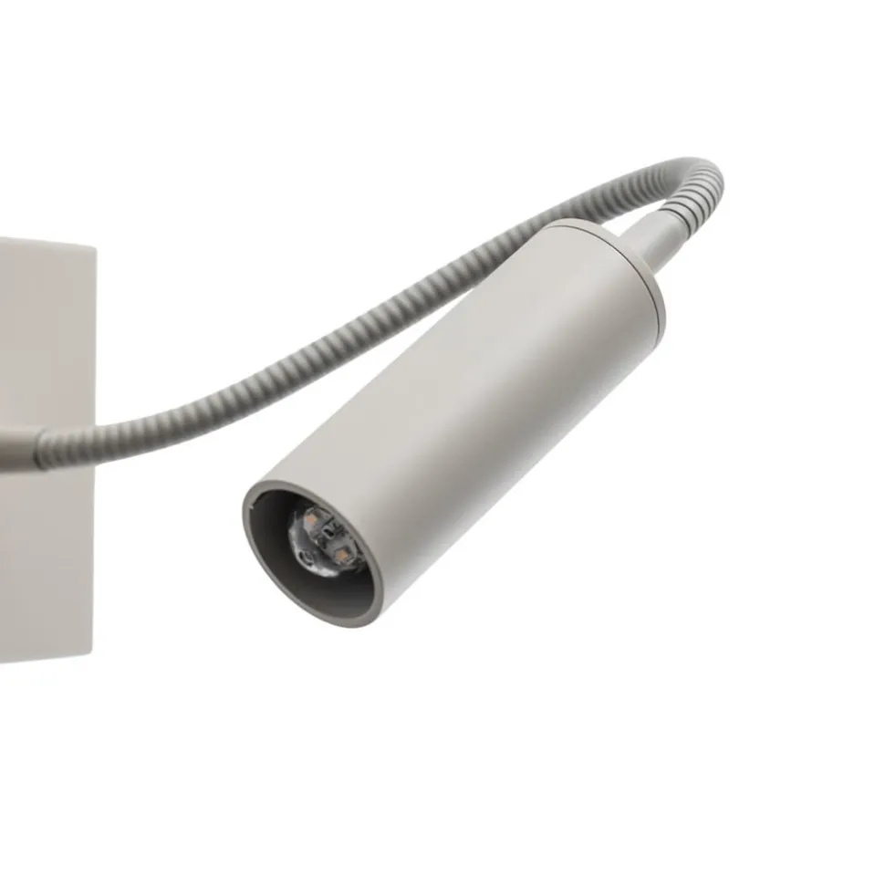 Væglampe Ojos, creme, læselampe, justerbar, 33 cm, G9