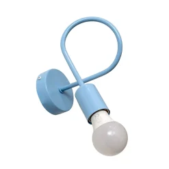 Væglampe Oxford, lyseblå, metal, E27