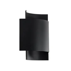 Væglampe Pako af to stålplader i sort