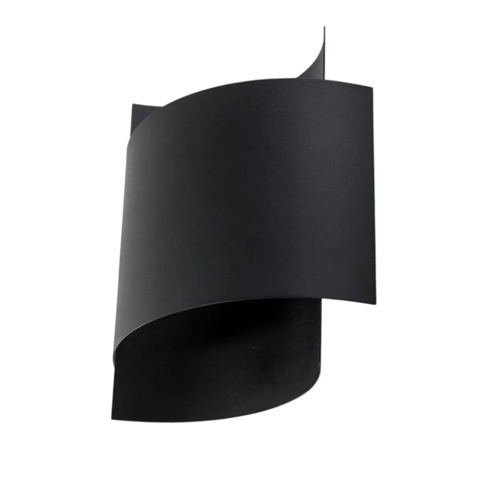 Væglampe Pako af to stålplader i sort