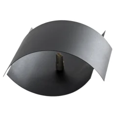 Væglampe Pako af to stålplader i sort