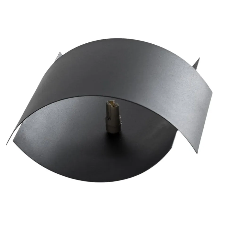 Væglampe Pako af to stålplader i sort