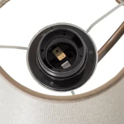 Væglampe Pardo, messing, metal/stof, højde 31 cm, E27