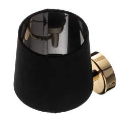 Væglampe Polo, sort/mørk messing