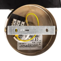 Væglampe Polo, sort/mørk messing