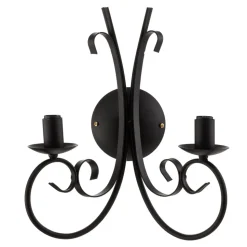 Væglampe Pompei, 2 lyskilder, sort