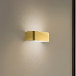 Væglampe Rauma, messing, bredde 20 cm