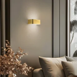 Væglampe Rauma, messing, bredde 20 cm