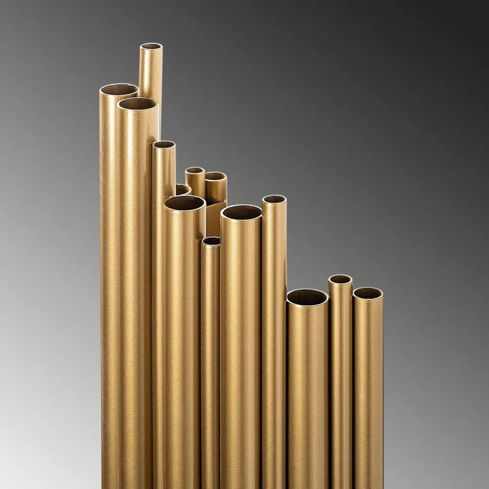 Væglampe Reis 13341, guldfarvet, metal, højde 50 cm