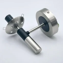 Væglampe Rollo, Ø 15 cm, røggrå, glas/metal