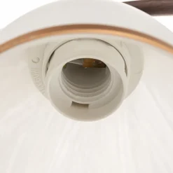 Væglampe Roma i hvid og brun