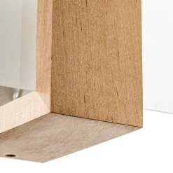 Væglampe Shifted 1, glas og lyst træ