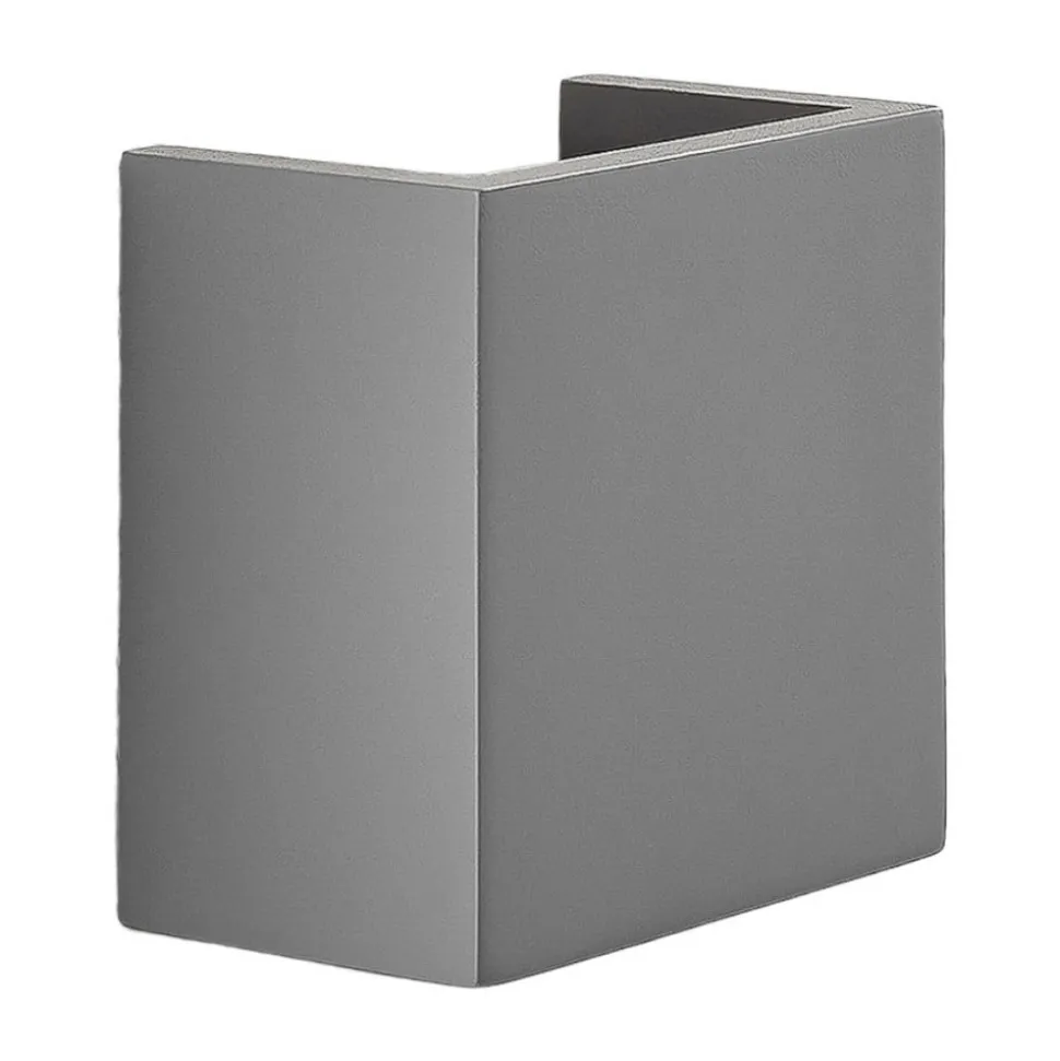 Væglampe Smira i beton og grå, 12,5 x 12,5 cm