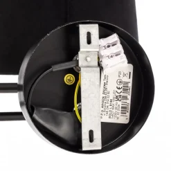 Væglampe Solo, kegle, velour, sort/sort