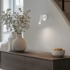 Væglampe Sopel, taupe, 1 lyskilde, stål, G9, højde 15 cm