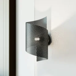 Væglampe Spiral, sort, metal, G9, 29 cm høj