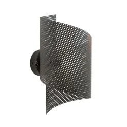 Væglampe Spiral, sort, metal, G9, 29 cm høj