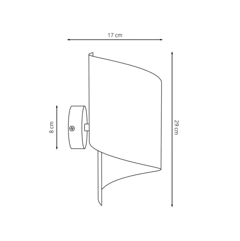 Væglampe Spiral, sort, metal, G9, 29 cm høj