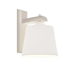 Væglampe Sweden med træstel, antik hvid