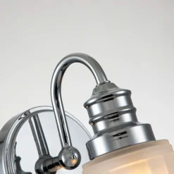 Væglampe Swell IP44, 1-lys, poleret krom