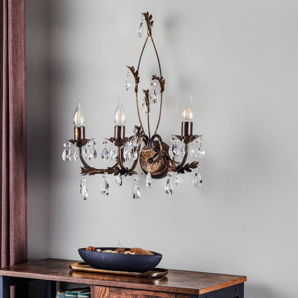 Væglampe Teresa som lysekrone, 3 lyskilder