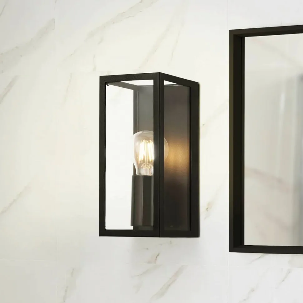 Væglampe til badeværelse Amezola, 1 lyskilde, sort