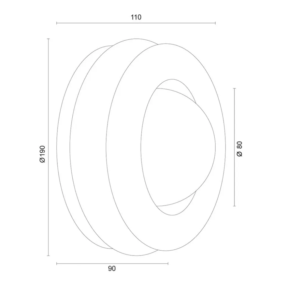 Væglampe Tina, terrakotta/opal, glas, Ø 19 cm