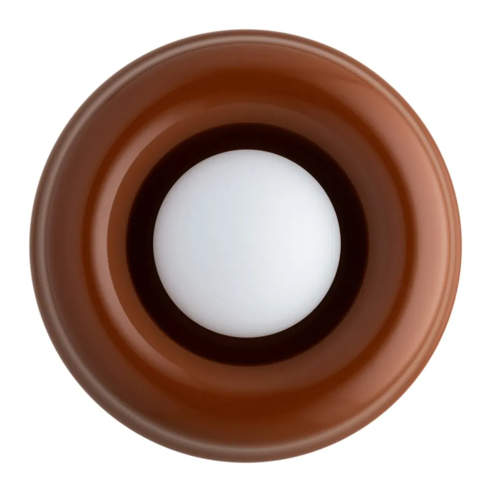 Væglampe Tina, terrakotta/opal, glas, Ø 19 cm