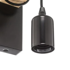 Væglampe Townshend med træelement