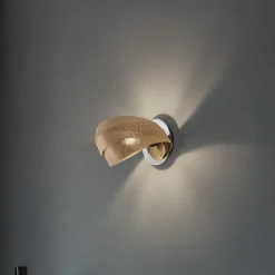 Væglampe Vento, sort/guld, metal, 27 cm, E14