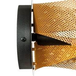 Væglampe Vento, sort/guld, metal, 27 cm, E14