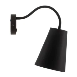 Væglampe Wire, sort/guld