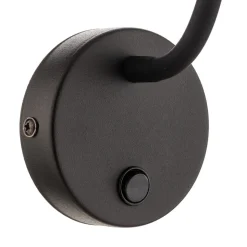 Væglampe Wire, sort/guld