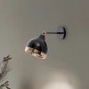 Væglampe Yildo 6901, sort/kobber, metal