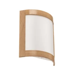 Væglampe Zanna i træ, højde 34 cm, lys eg