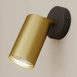 Vægspot Eye Spot 1 lyskilde, sort/messing