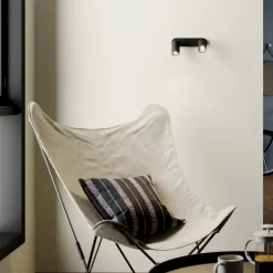 Vægspot Eye Spot med 2 lyskilder, sort