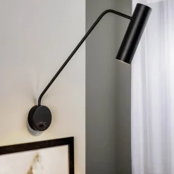 Vægspot Eye Super med afbryder, sort