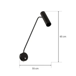 Vægspot Eye Super med afbryder, sort