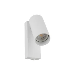 Vægspot FOURTY, hvid, højde 17 cm, metal, GU10