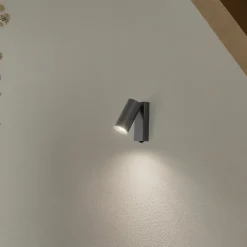 Vægspot FOURTY, mørkegrå, højde 17 cm, metal, GU10