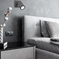 Vægspot Jarek antracit/krom, 1 lyskilde