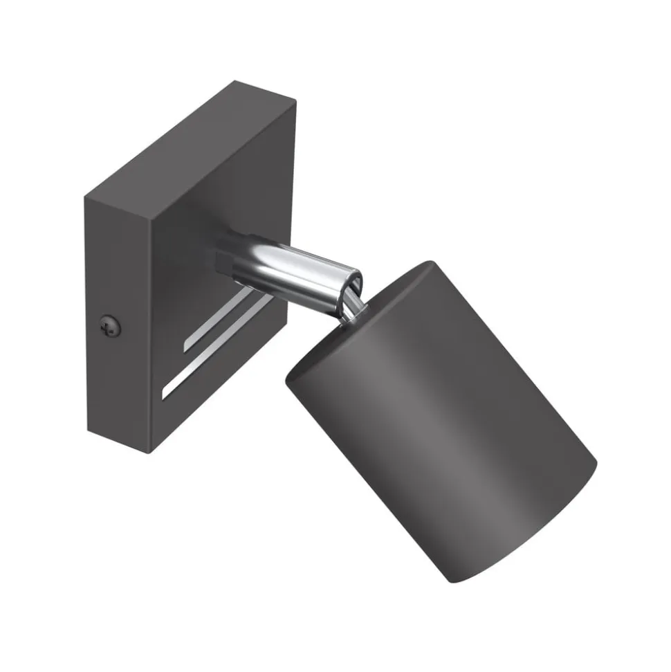 Vægspot Jarek antracit/krom, 1 lyskilde